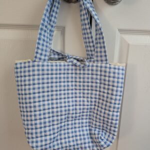 Blue Checkered Tote