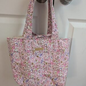 Pink floral tote