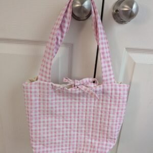 Pink Checkered Tote